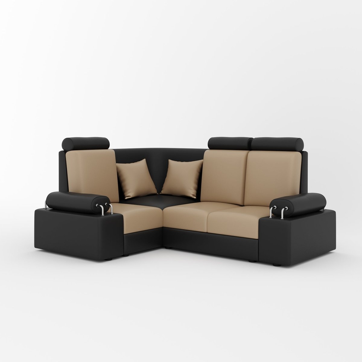 L Shape Corner Mini Sofa Series [with Steel Handles] - Sekar Lifestyle