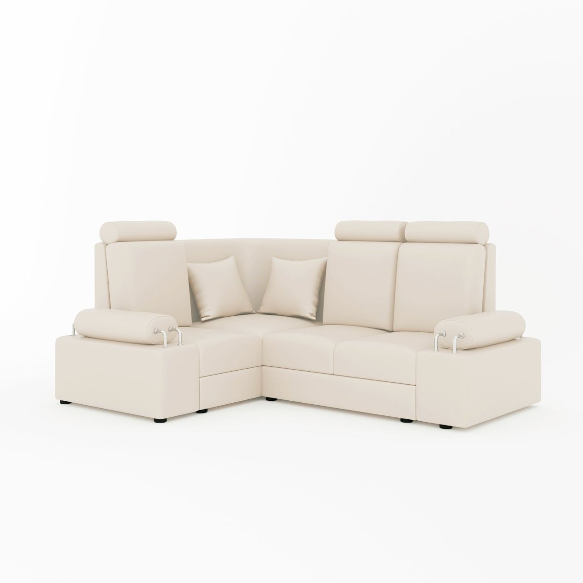 L Shape Corner Mini Sofa Series [with Steel Handles] - Sekar Lifestyle