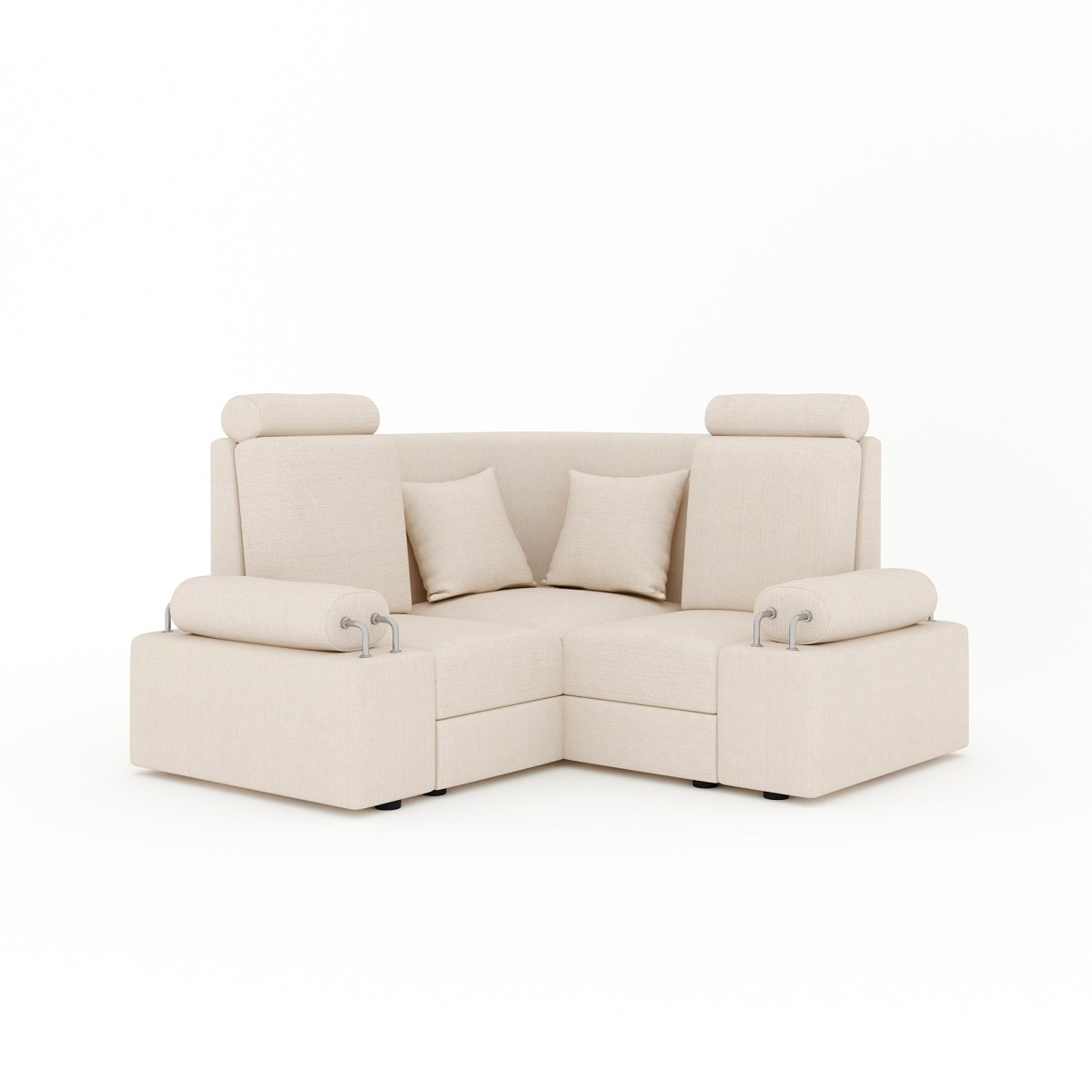 L Shape Corner Mini Sofa Series [with Steel Handles] - Sekar Lifestyle