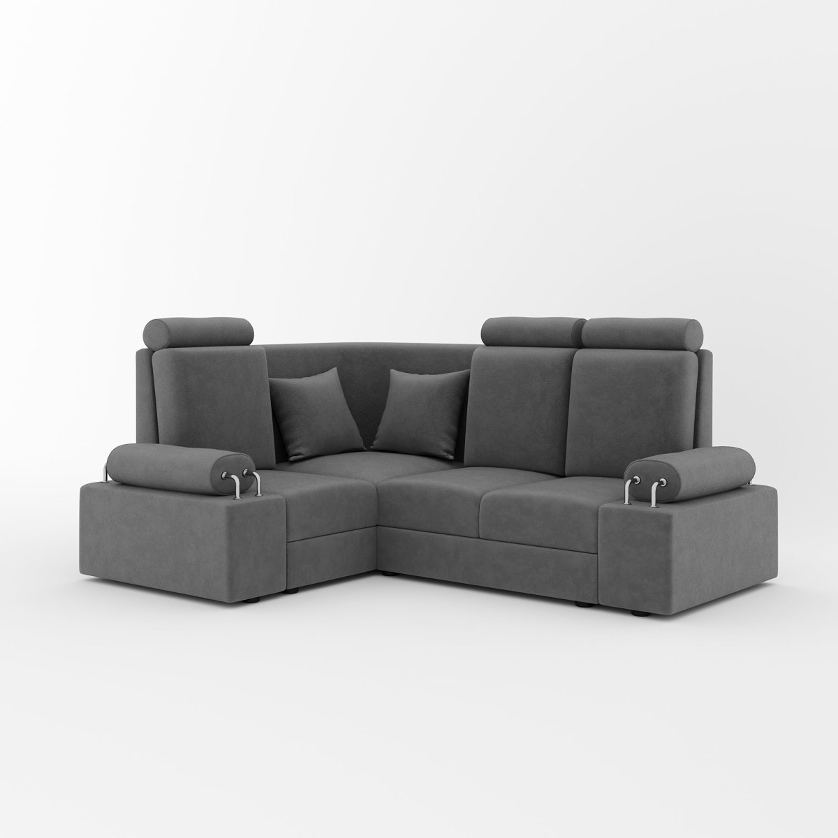 L Shape Corner Mini Sofa Series [with Steel Handles] - Sekar Lifestyle