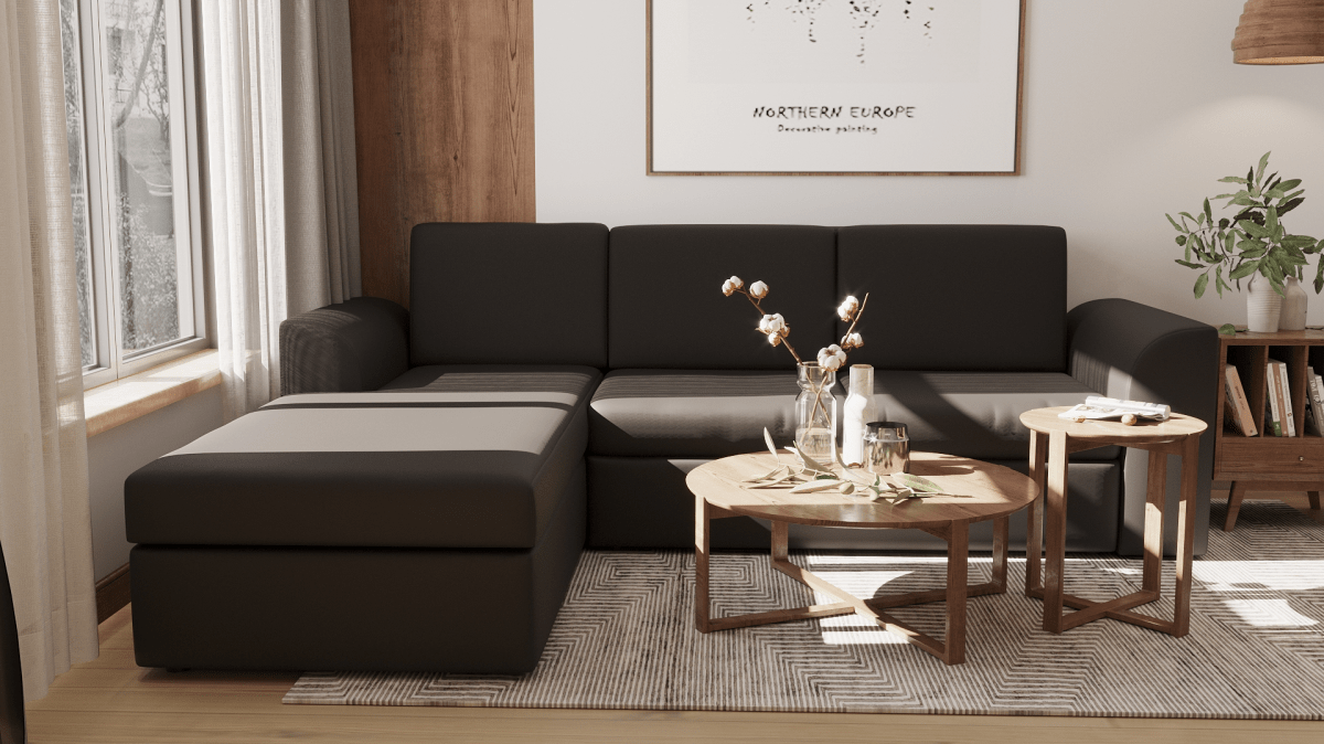 Lounge Series RHS Fabric Sofa Set - Sekar Lifestyle