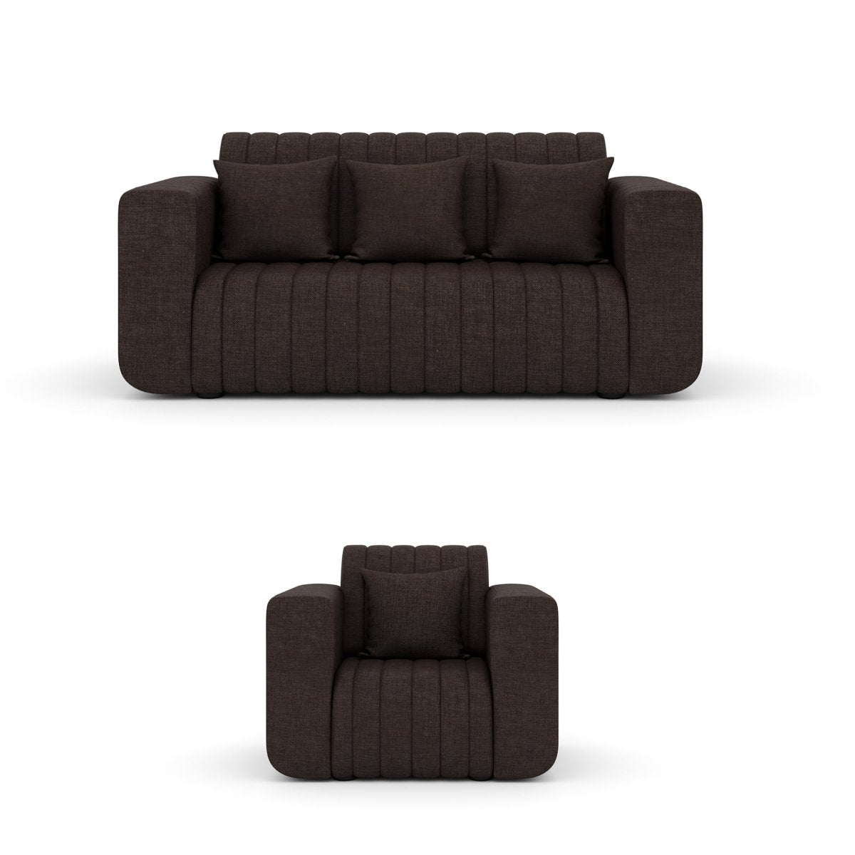 Luxury Series with Fiberfill Pillows Fabric Sofa Set - Sekar Lifestyle