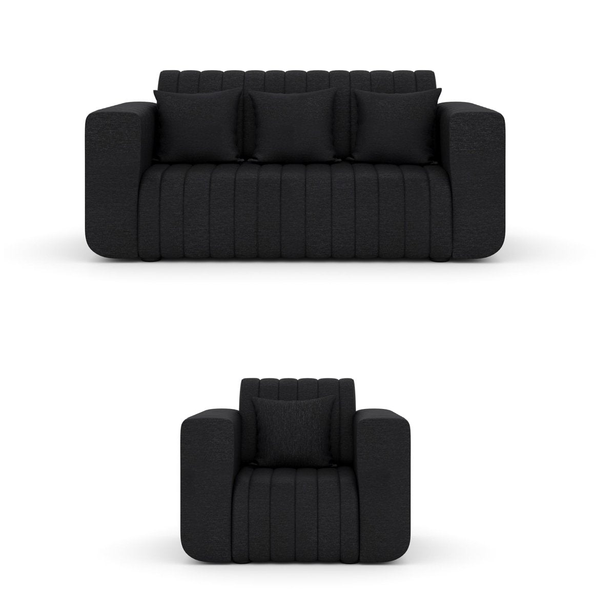 Luxury Series with Fiberfill Pillows Fabric Sofa Set - Sekar Lifestyle
