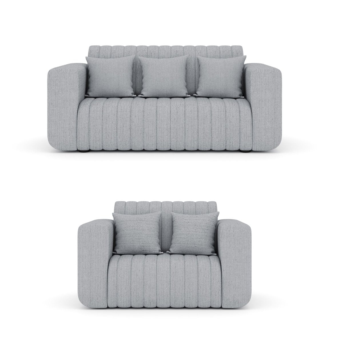 Luxury Series with Fiberfill Pillows Fabric Sofa Set - Sekar Lifestyle