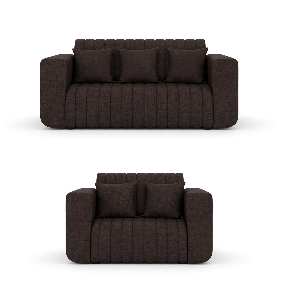 Luxury Series with Fiberfill Pillows Fabric Sofa Set - Sekar Lifestyle