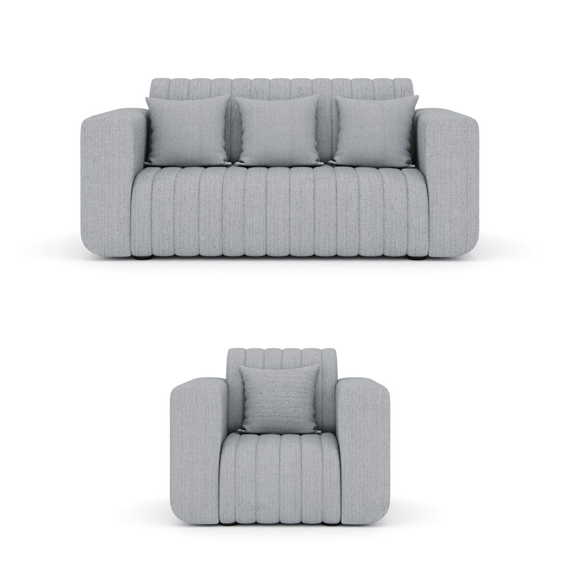 Luxury Series with Fiberfill Pillows Fabric Sofa Set - Sekar Lifestyle