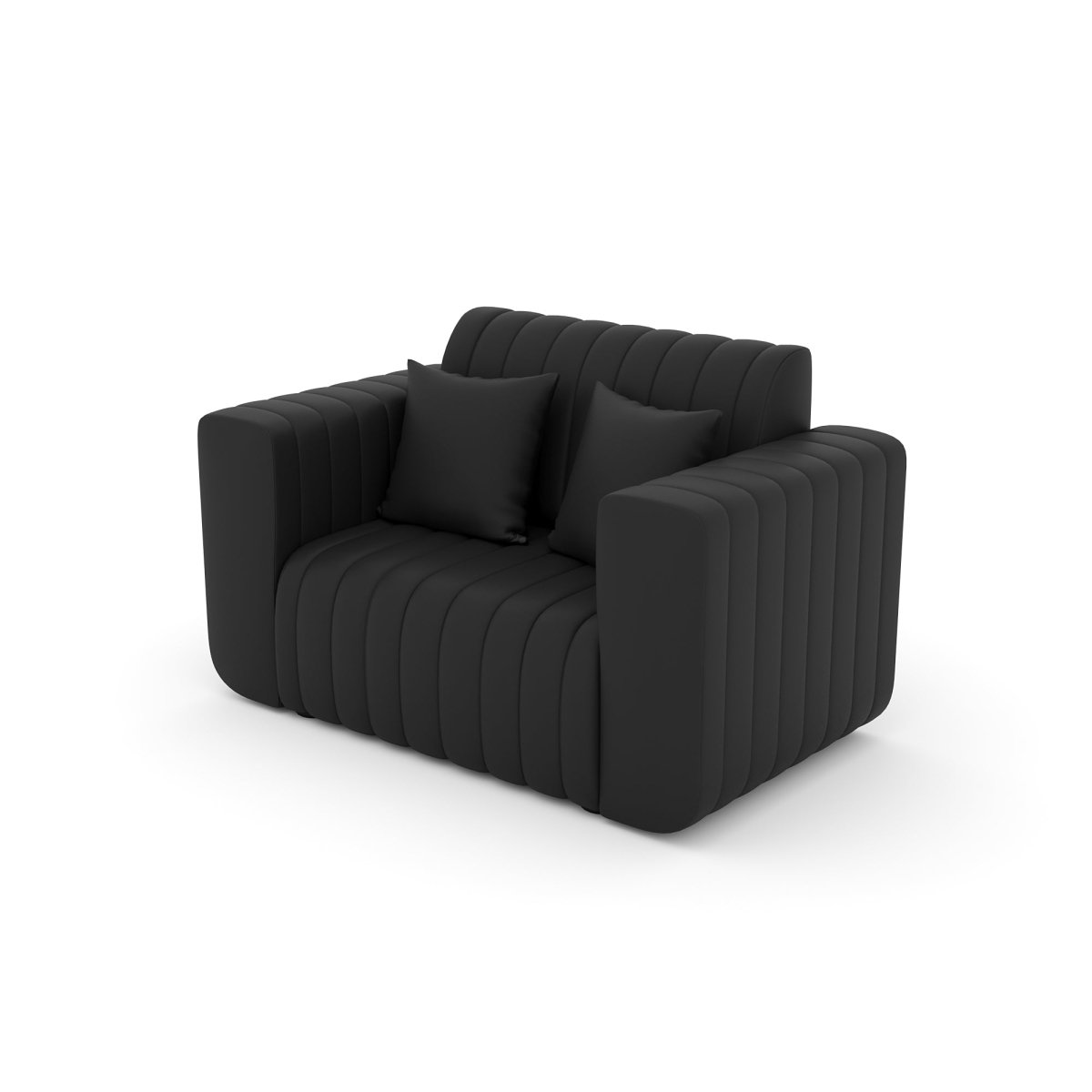 Luxury Series with Fiberfill Pillows Leatherette Sofa Set - Sekar Lifestyle