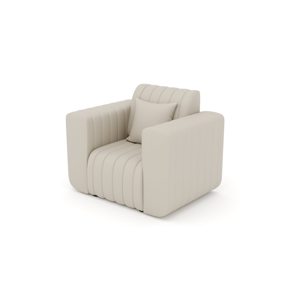 Luxury Series with Fiberfill Pillows Leatherette Sofa Set - Sekar Lifestyle