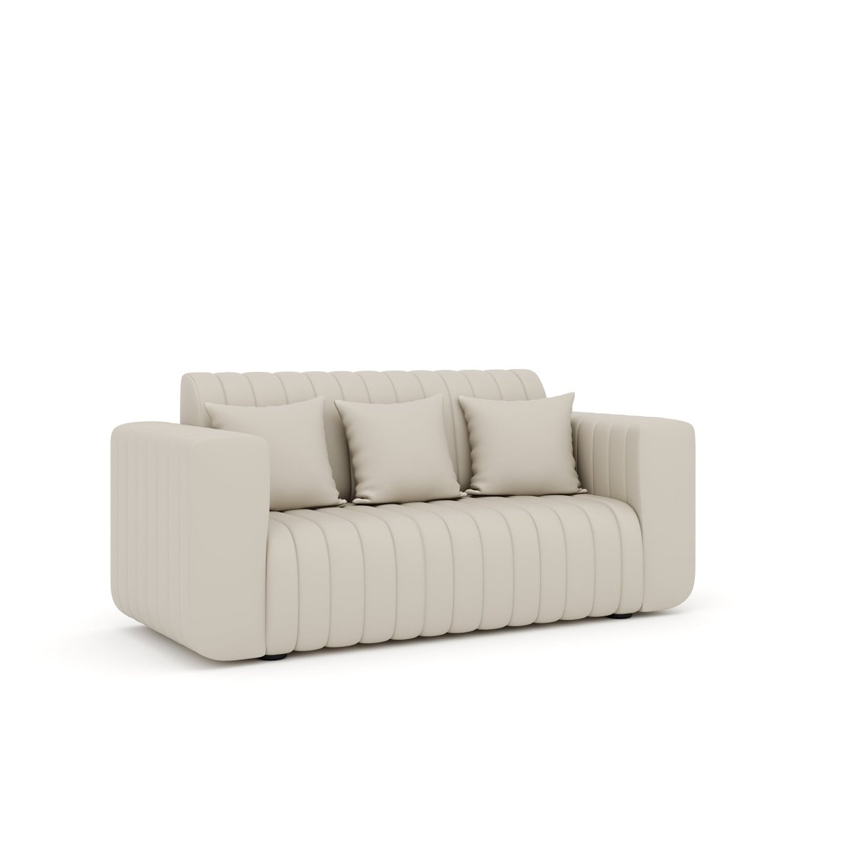 Luxury Series with Fiberfill Pillows Leatherette Sofa Set - Sekar Lifestyle
