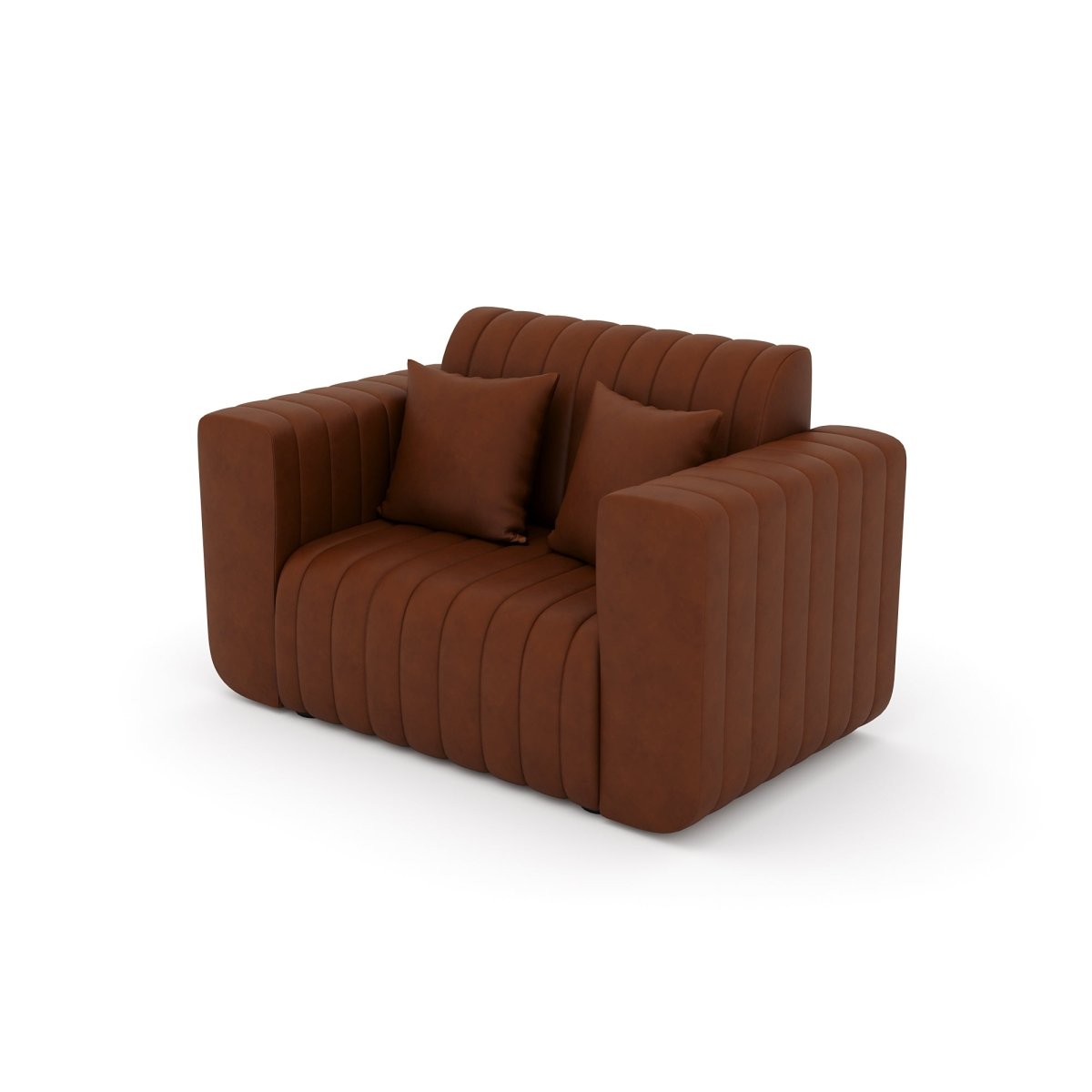 Luxury Series with Fiberfill Pillows Leatherette Sofa Set - Sekar Lifestyle