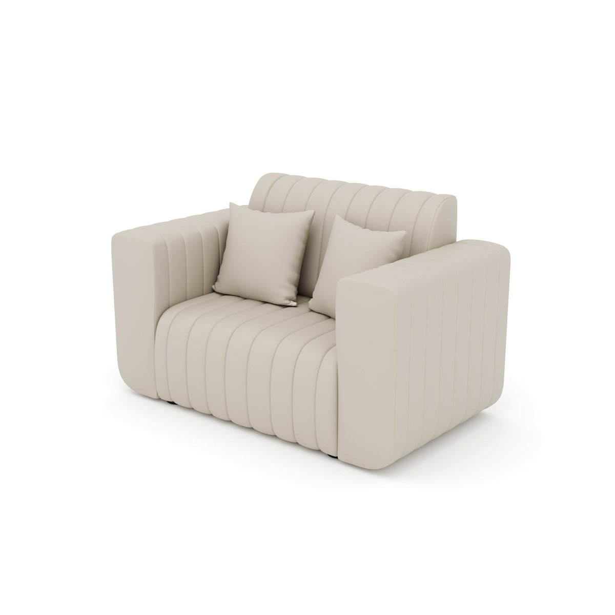 Luxury Series with Fiberfill Pillows Leatherette Sofa Set - Sekar Lifestyle