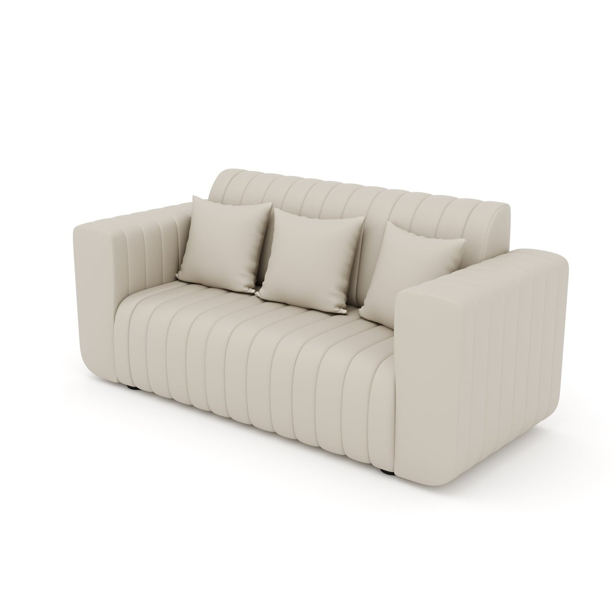 Luxury Series with Fiberfill Pillows Leatherette Sofa Set - Sekar Lifestyle