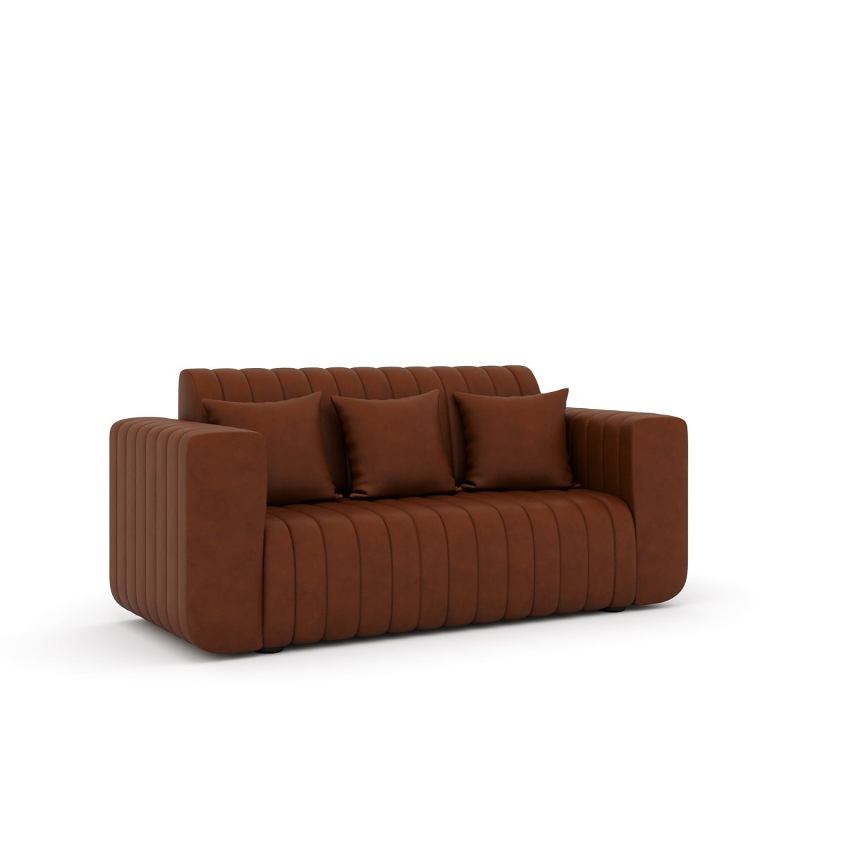Luxury Series with Fiberfill Pillows Leatherette Sofa Set - Sekar Lifestyle