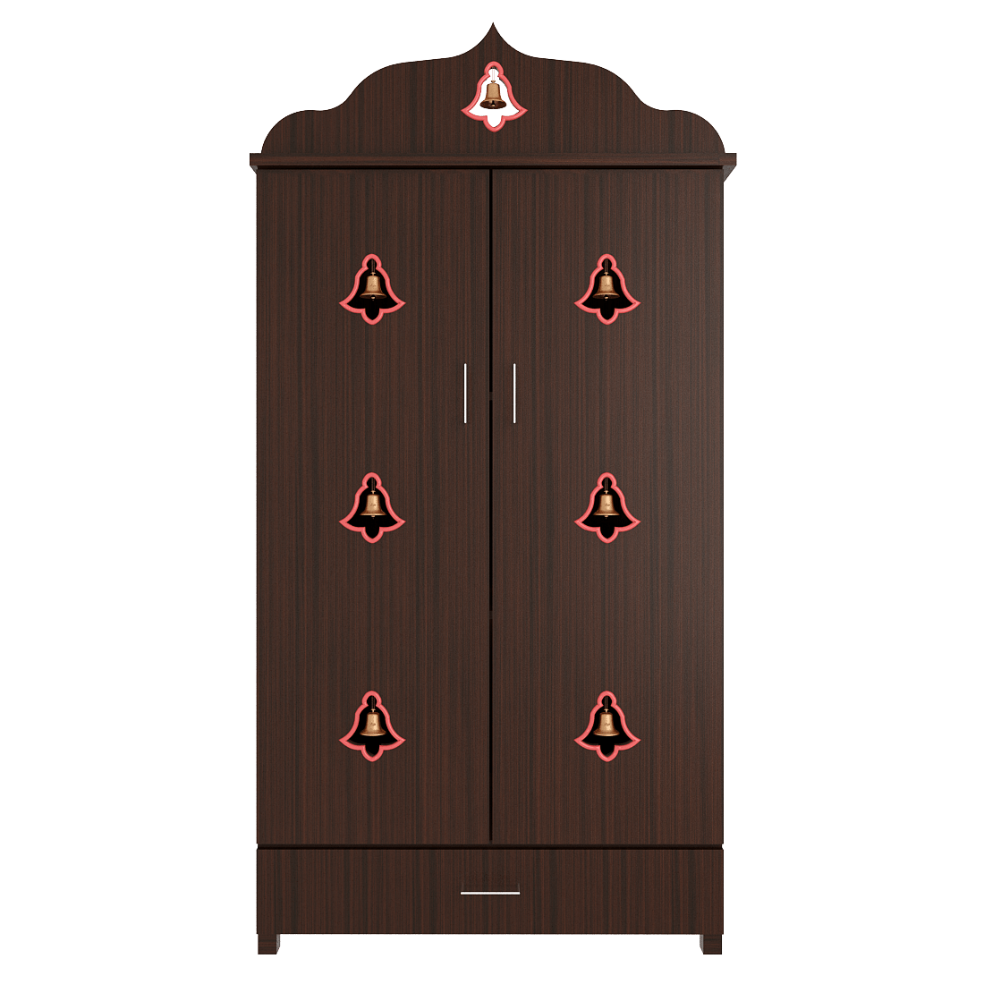 Pooja Stand (4 x 2 Feet, Dark Brown with Draw) - Sekar Lifestyle