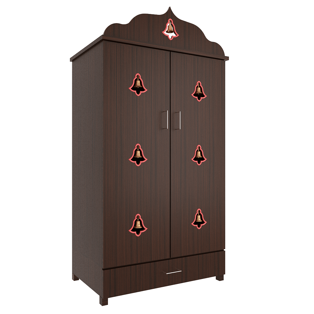 Pooja Stand (4 x 2 Feet, Dark Brown with Draw) - Sekar Lifestyle