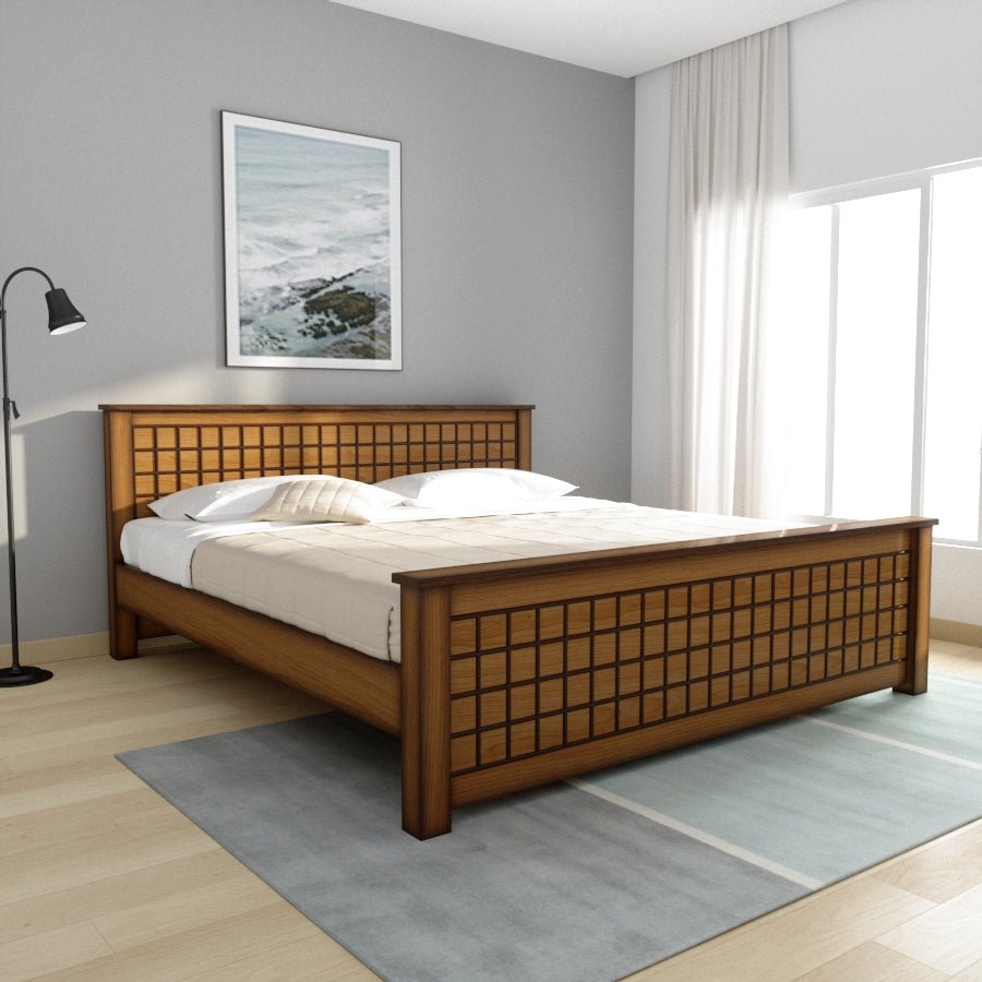 Solidwood Block Series Bed - Sekar Lifestyle