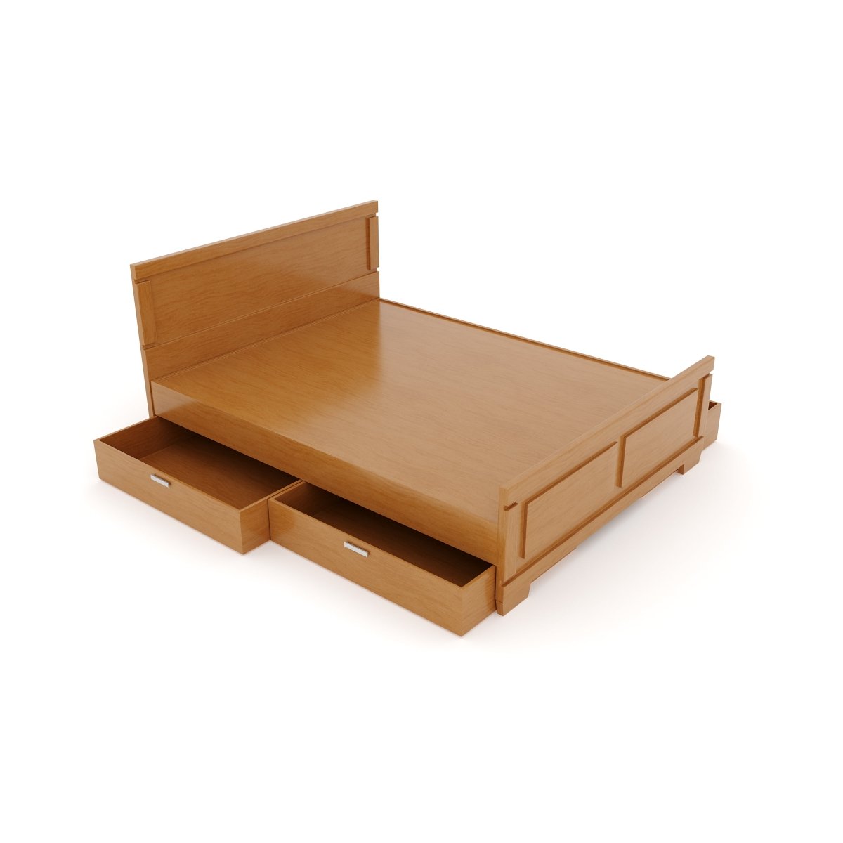 Solidwood Rectangle Series Bed - Sekar Lifestyle