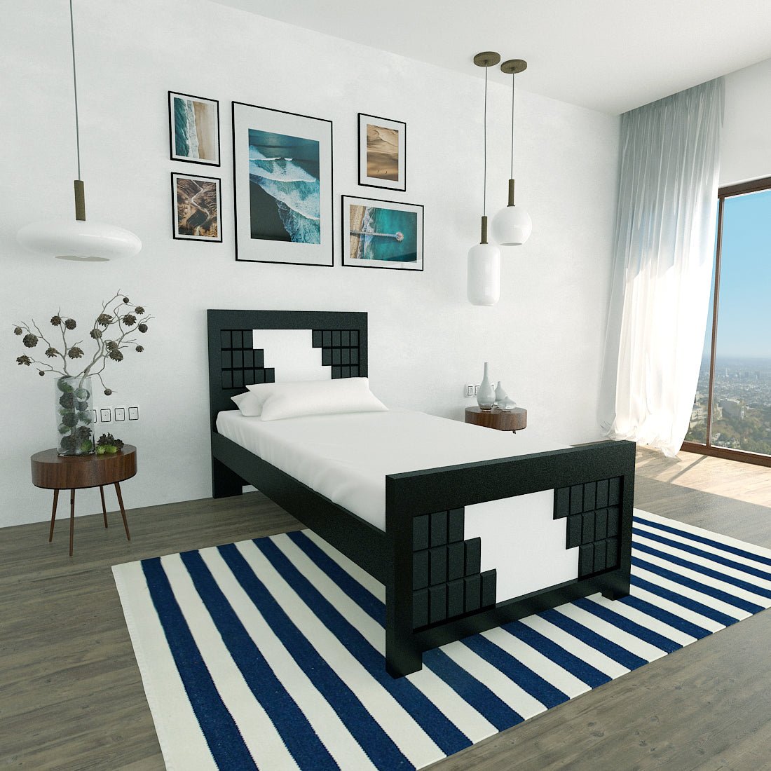 Solidwood Square Series Bed - Sekar Lifestyle