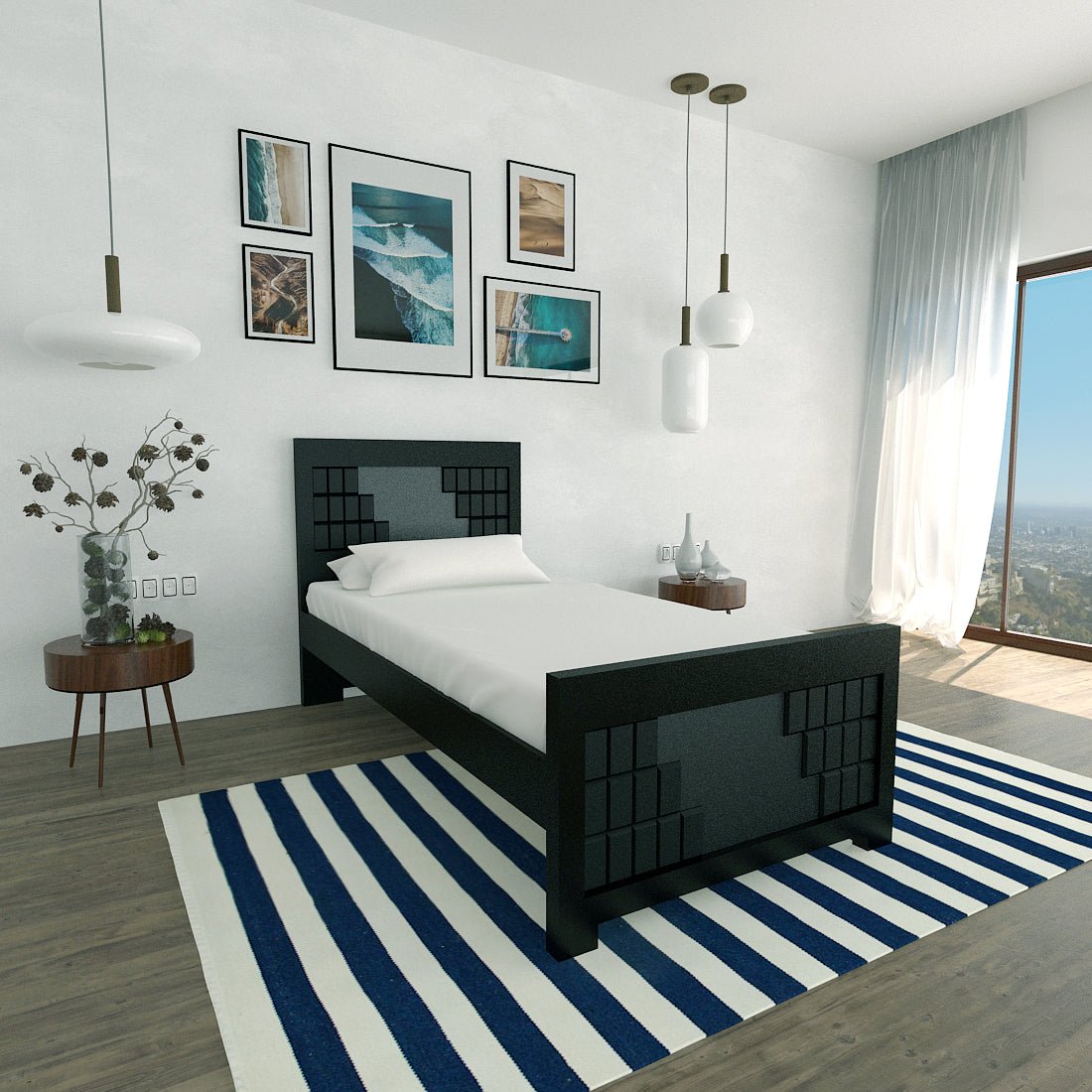 Solidwood Square Series Bed - Sekar Lifestyle