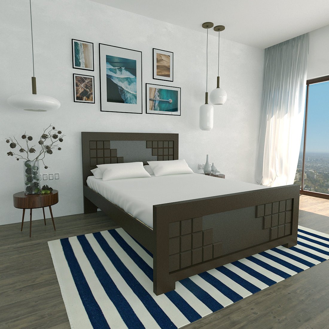 Solidwood Square Series Bed - Sekar Lifestyle