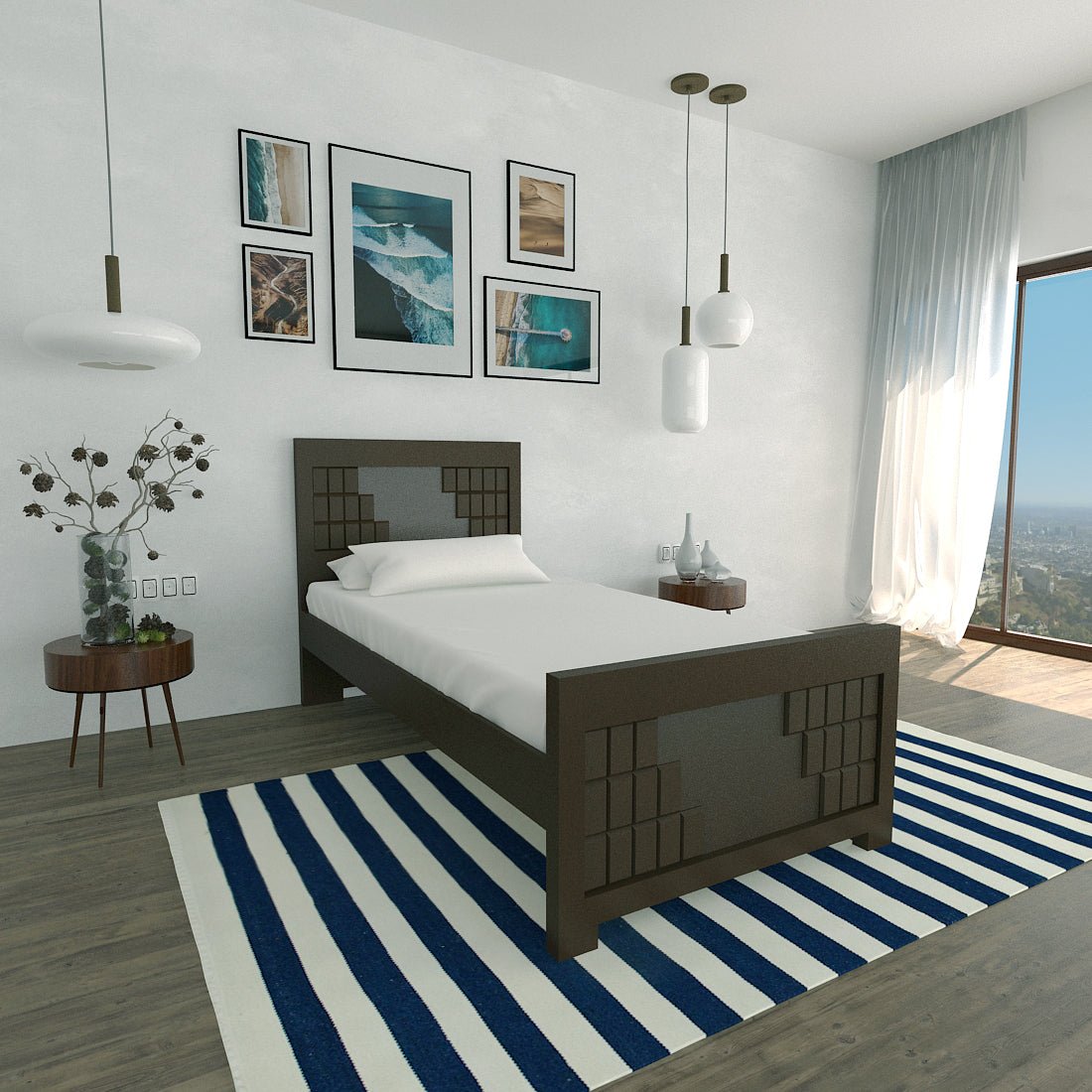 Solidwood Square Series Bed - Sekar Lifestyle