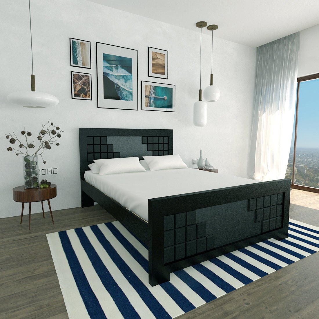 Solidwood Square Series Bed - Sekar Lifestyle