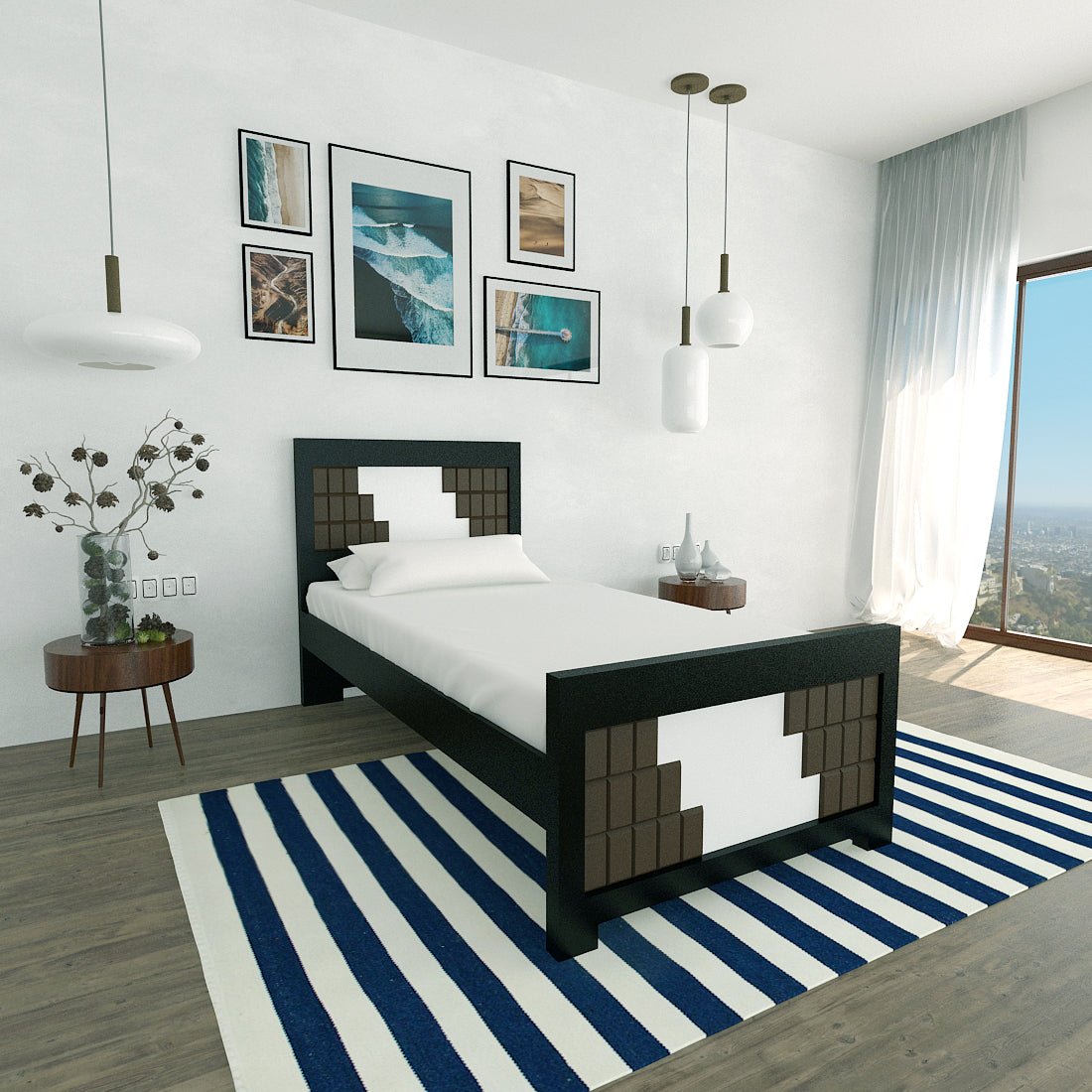 Solidwood Square Series Bed - Sekar Lifestyle