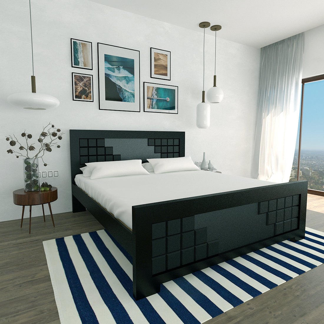 Solidwood Square Series Bed - Sekar Lifestyle