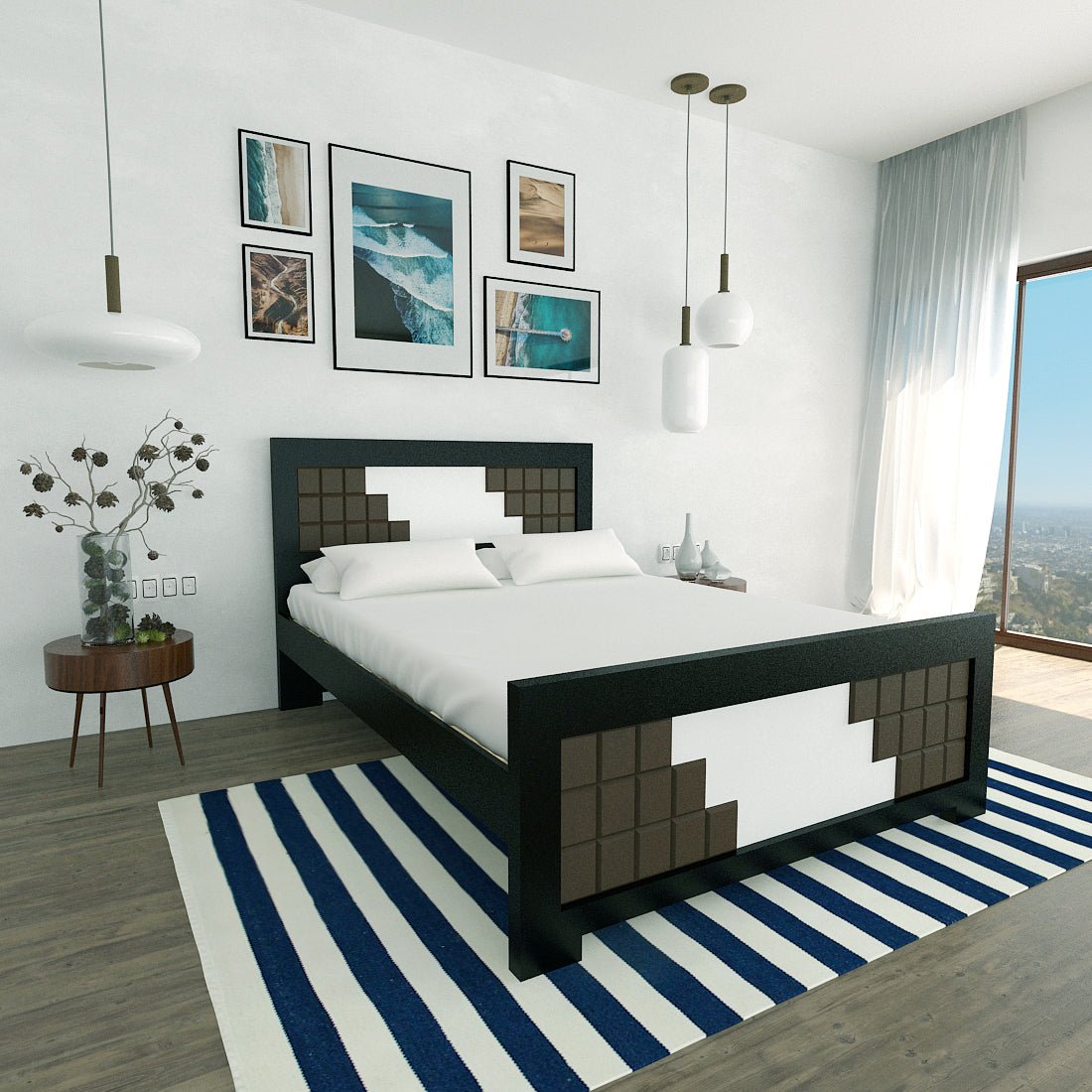 Solidwood Square Series Bed - Sekar Lifestyle