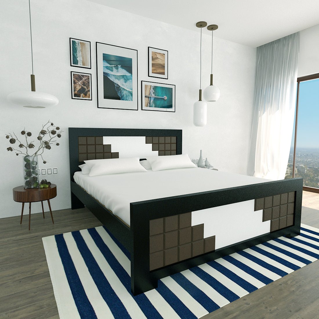 Solidwood Square Series Bed - Sekar Lifestyle