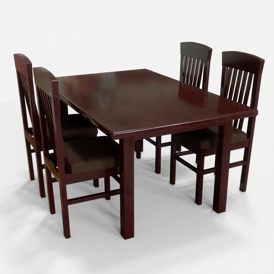 Solidwood Standard Series Rectangle Dining Table Set - Sekar Lifestyle