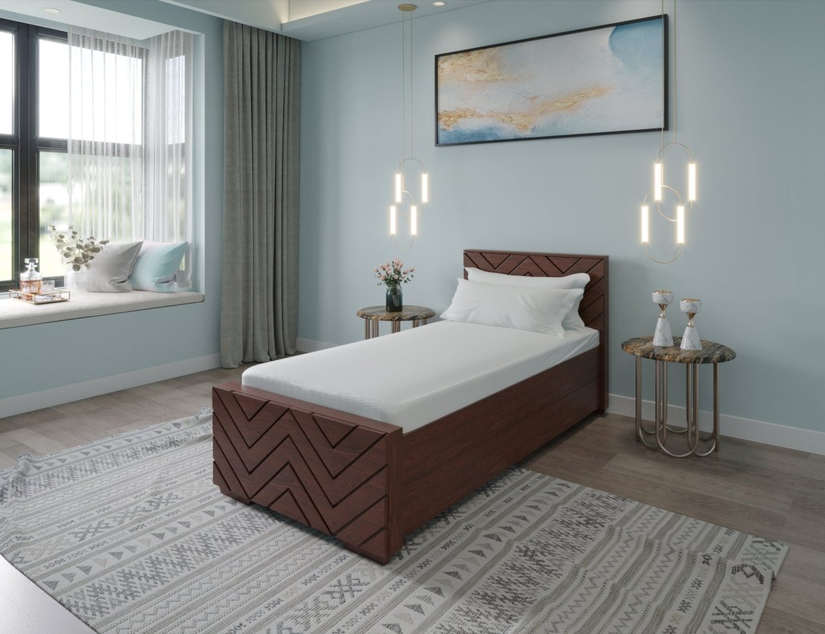 Solidwood Zigzag Series Bed - Sekar Lifestyle