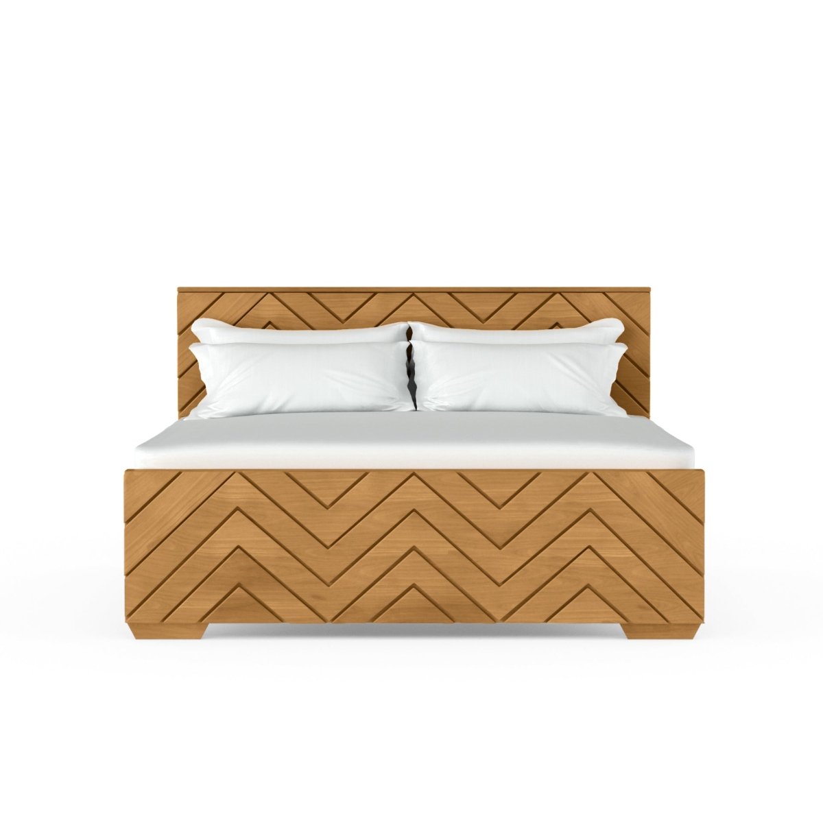 Solidwood Zigzag Series Bed - Sekar Lifestyle