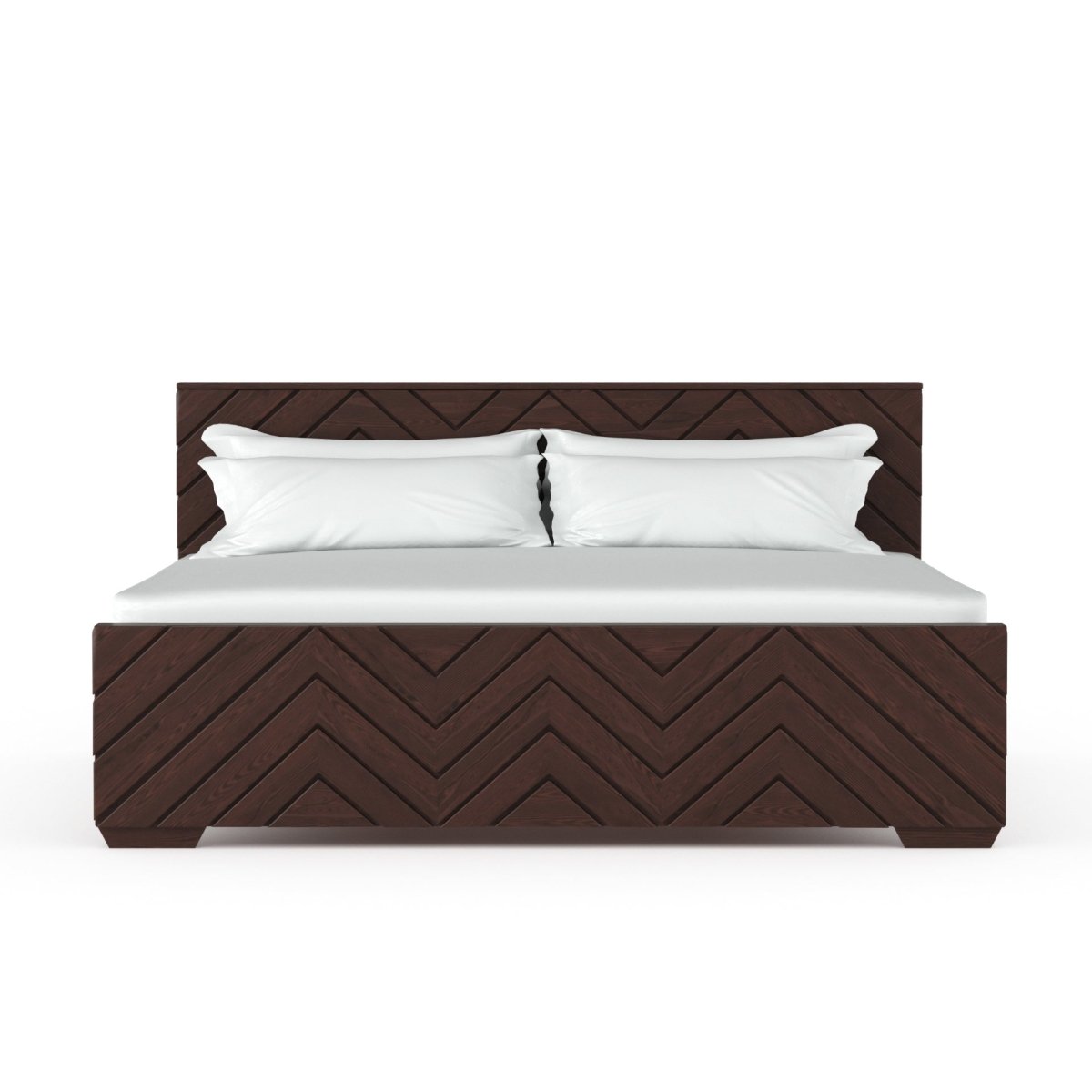 Solidwood Zigzag Series Bed - Sekar Lifestyle