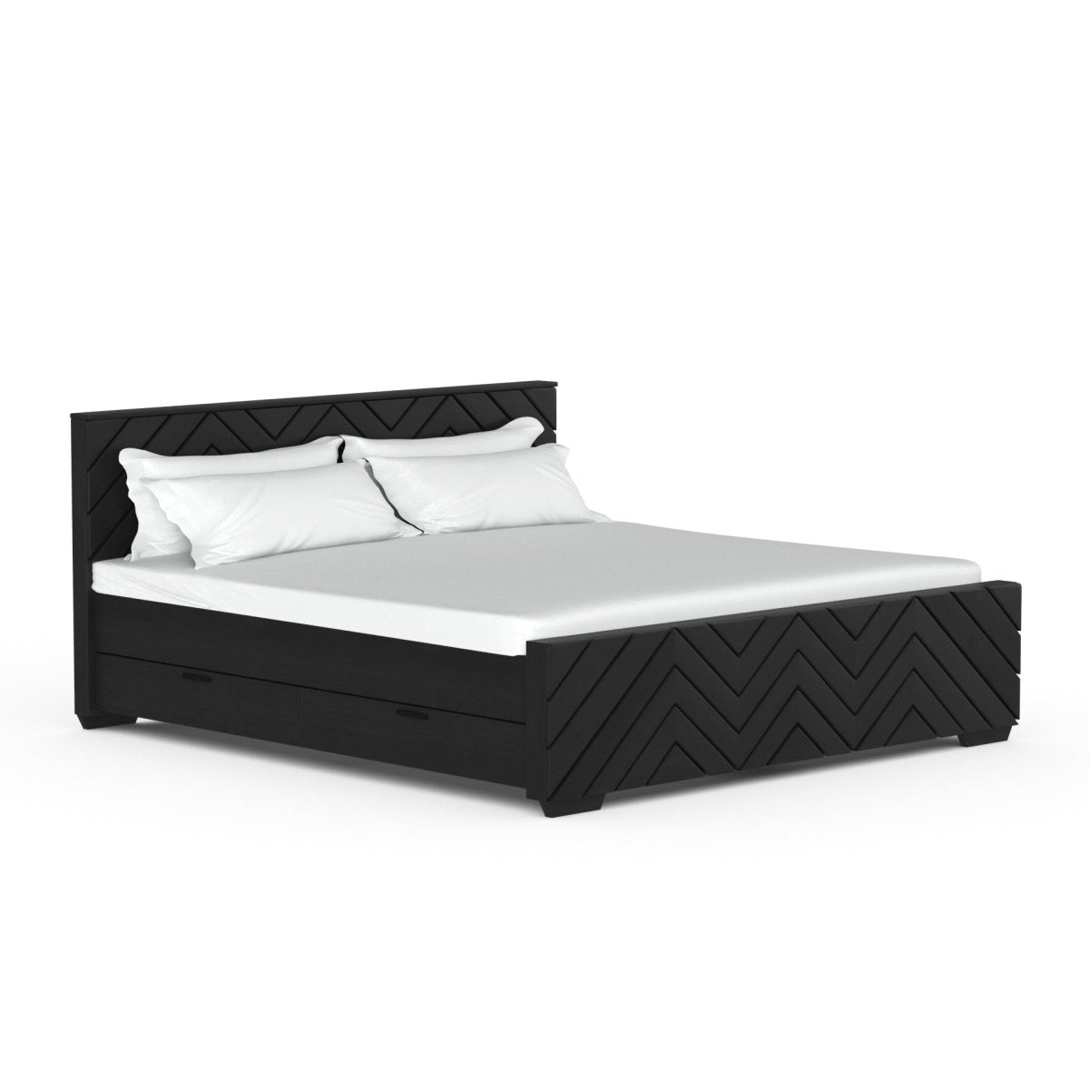 Solidwood Zigzag Series Bed - Sekar Lifestyle