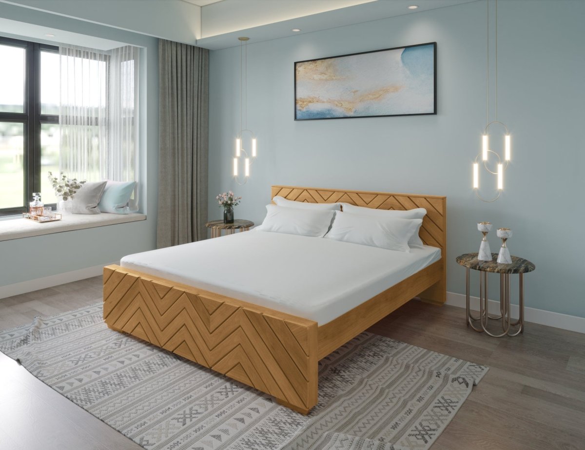 Solidwood Zigzag Series Bed - Sekar Lifestyle