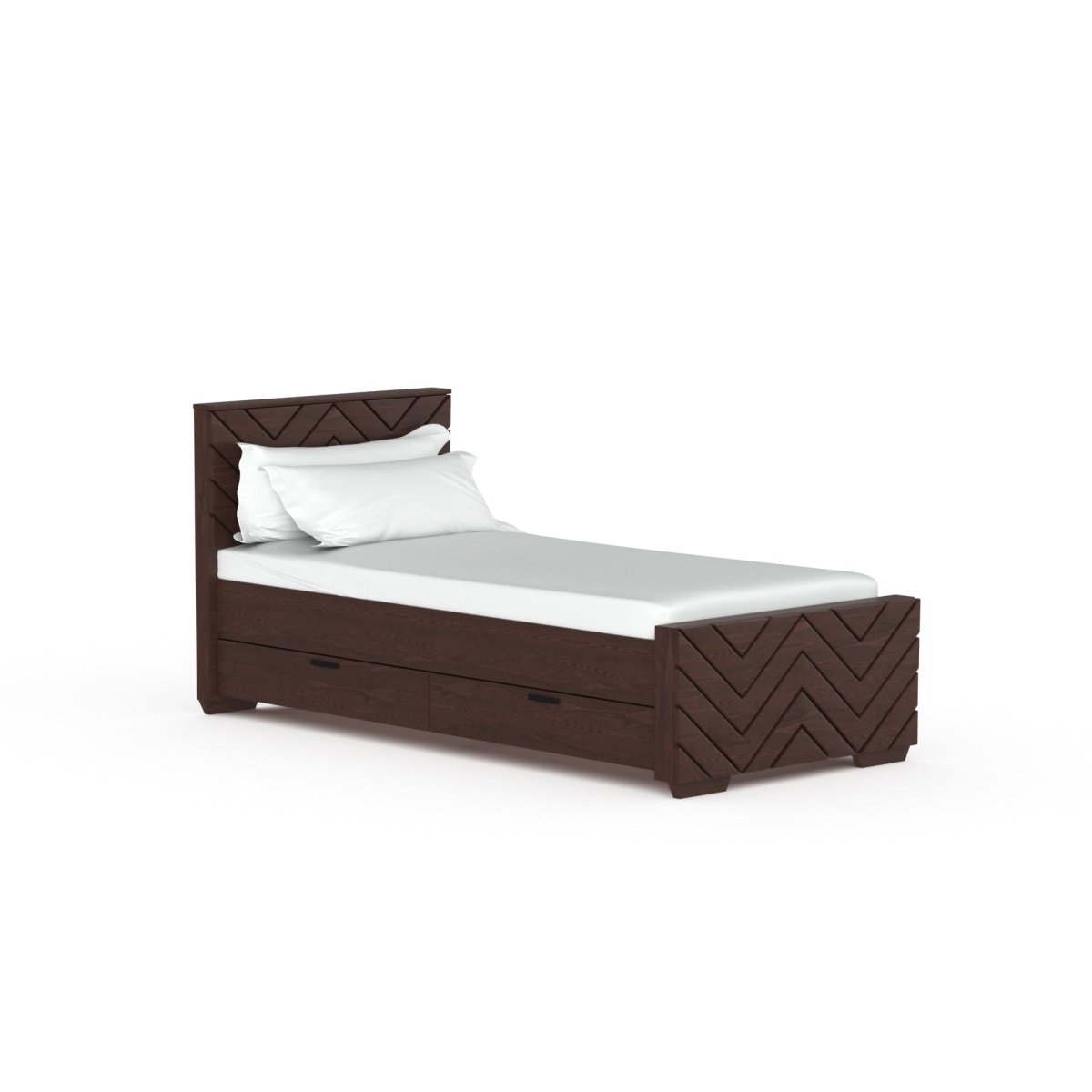 Solidwood Zigzag Series Bed - Sekar Lifestyle