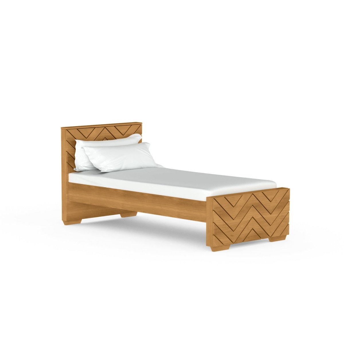 Solidwood Zigzag Series Bed - Sekar Lifestyle