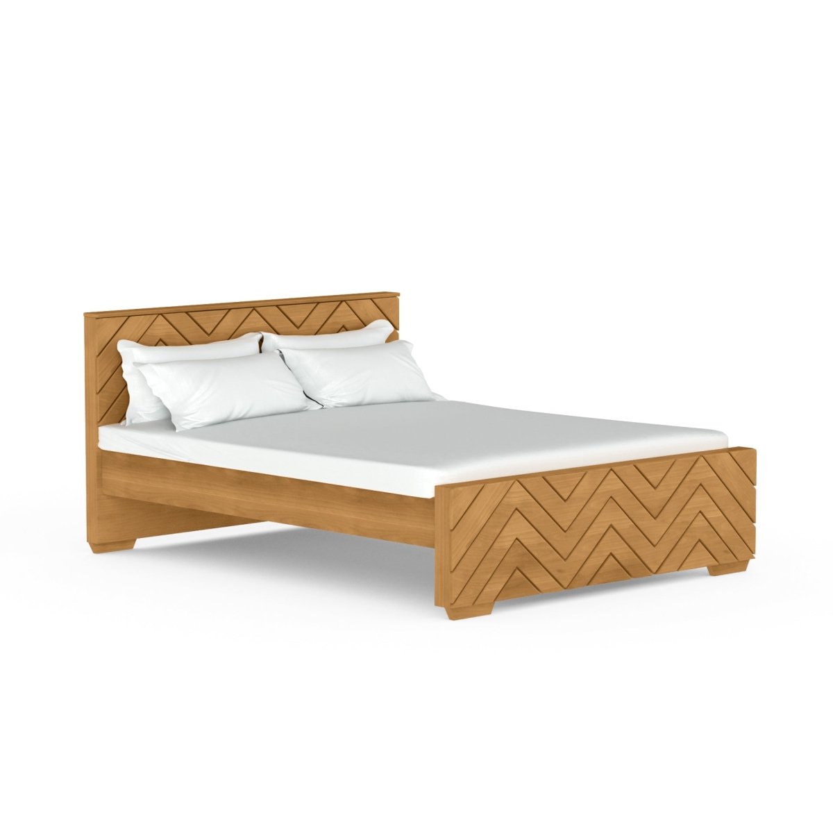 Solidwood Zigzag Series Bed - Sekar Lifestyle