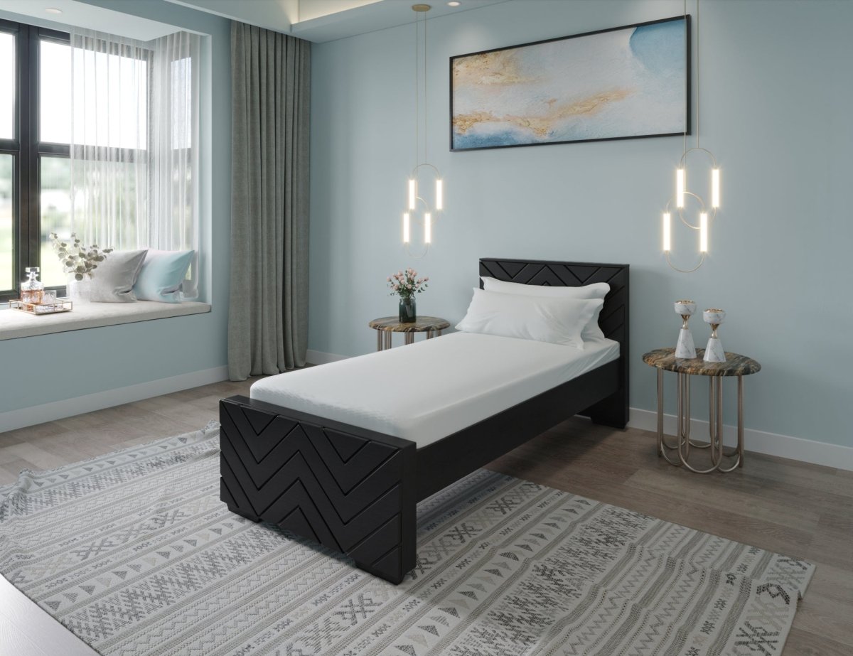 Solidwood Zigzag Series Bed - Sekar Lifestyle