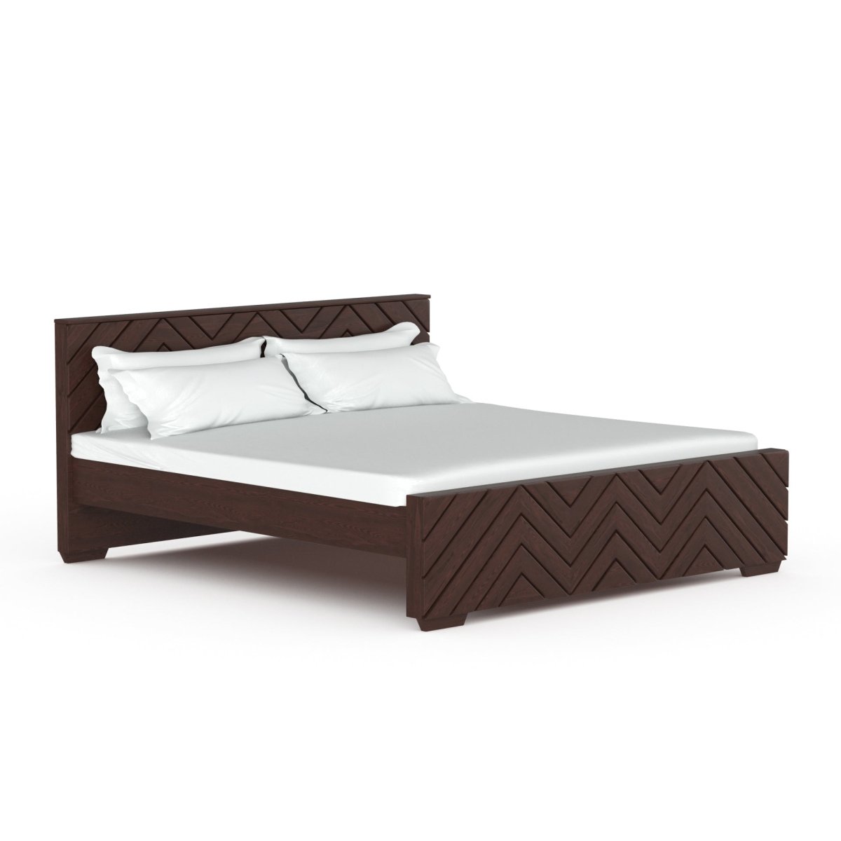 Solidwood Zigzag Series Bed - Sekar Lifestyle