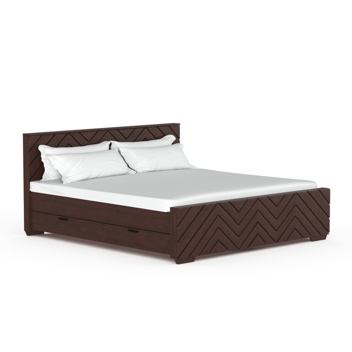 Solidwood Zigzag Series Bed - Sekar Lifestyle