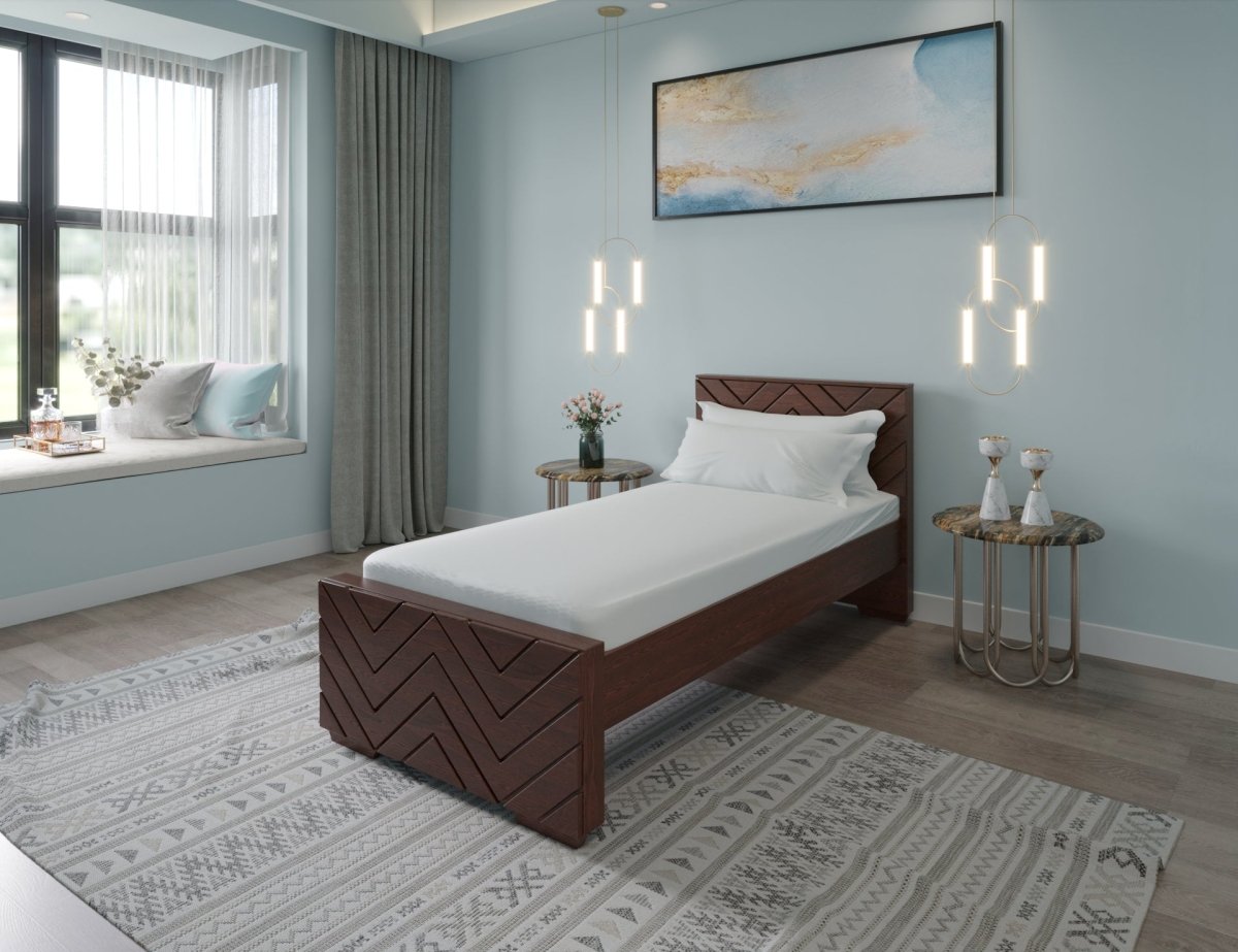 Solidwood Zigzag Series Bed - Sekar Lifestyle