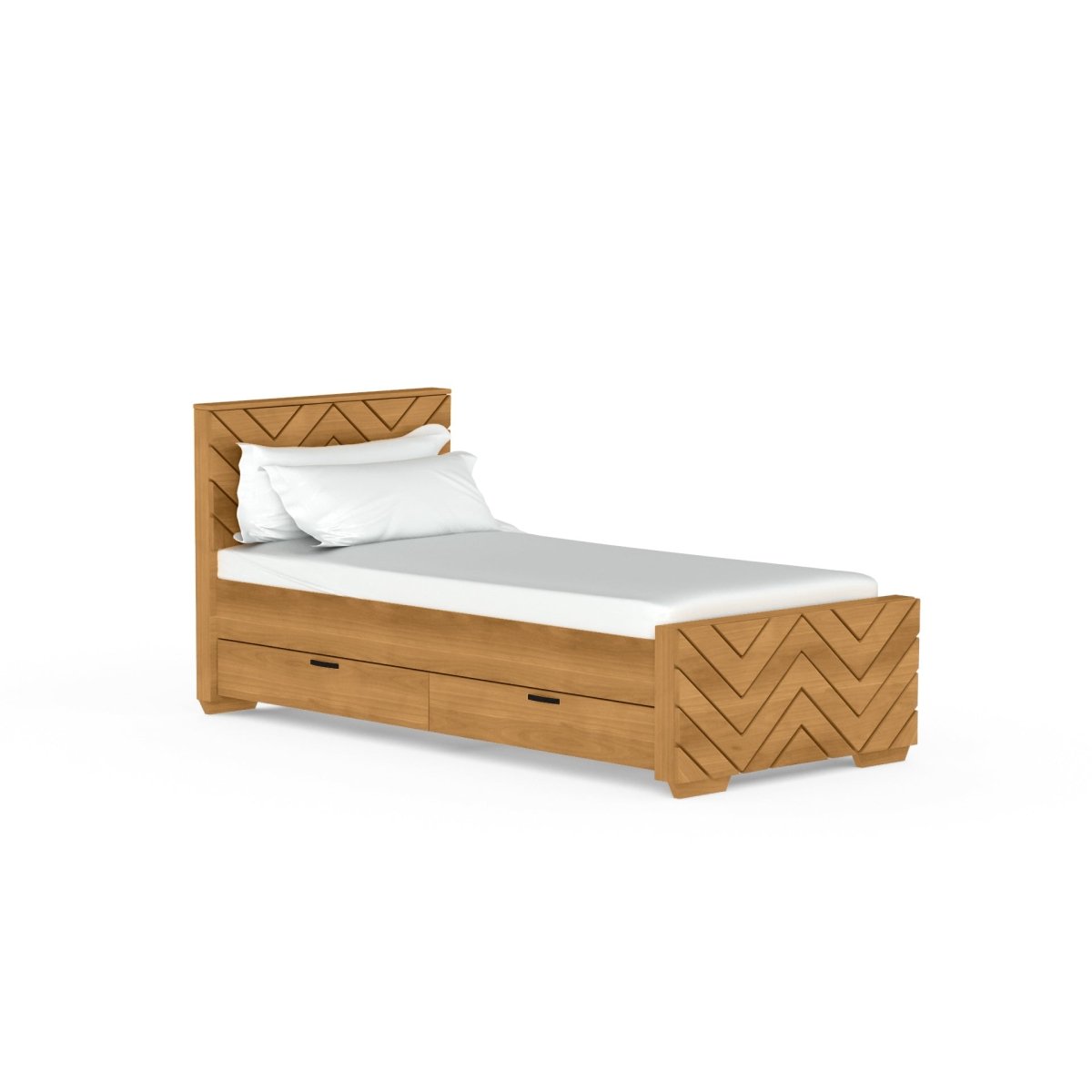 Solidwood Zigzag Series Bed - Sekar Lifestyle