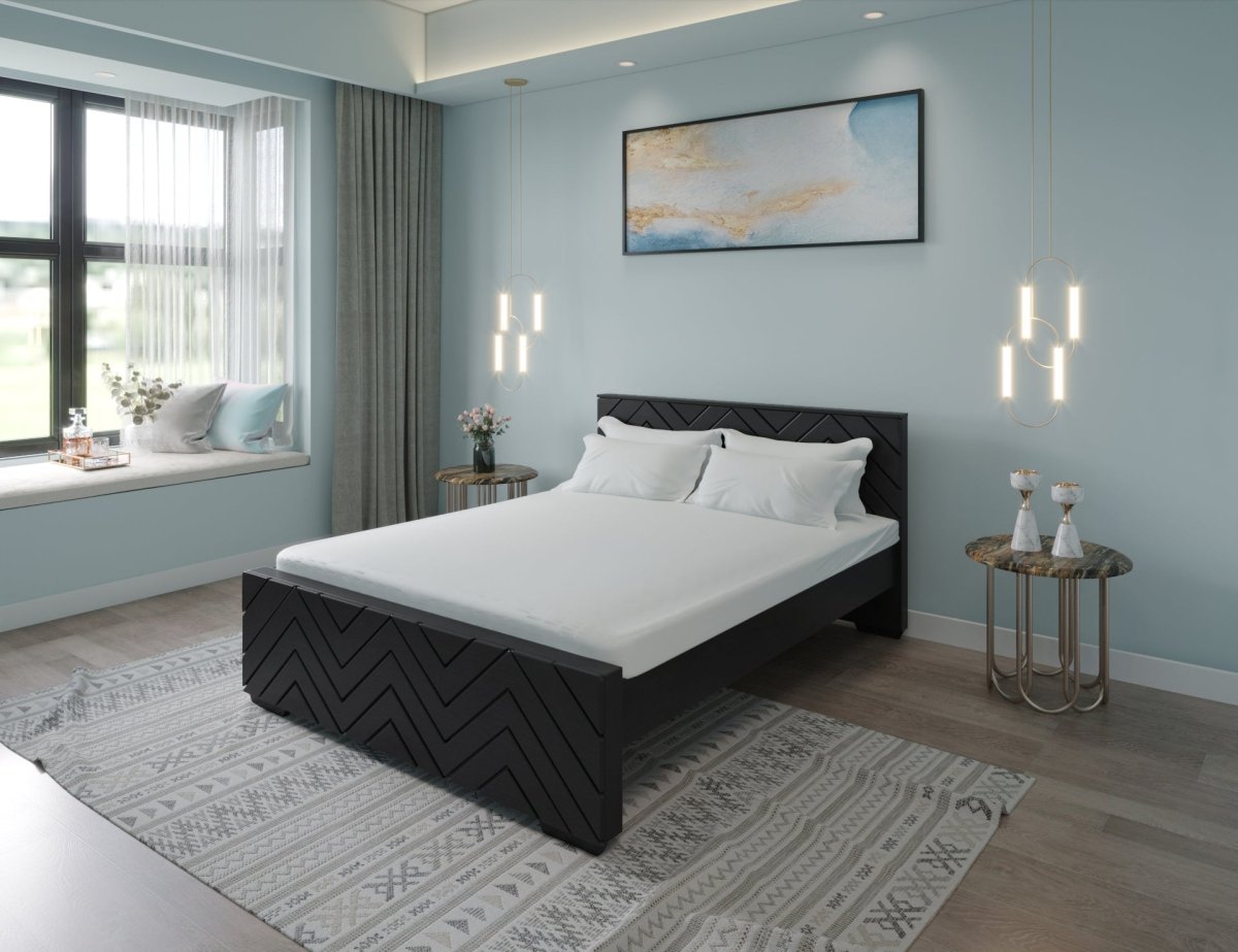 Solidwood Zigzag Series Bed - Sekar Lifestyle