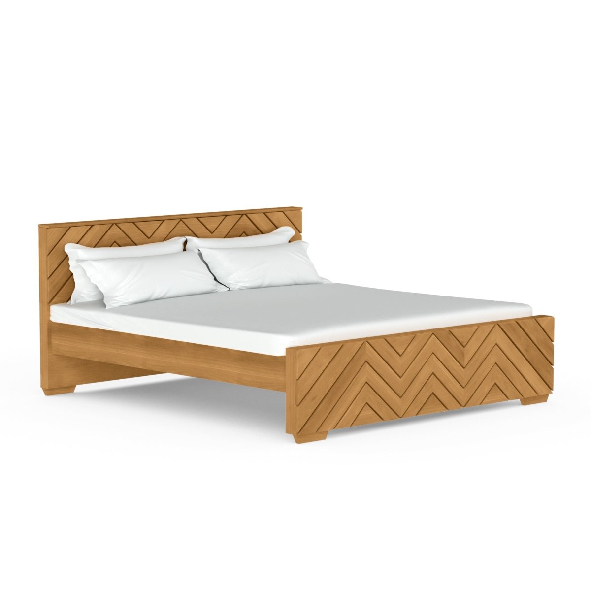 Solidwood Zigzag Series Bed - Sekar Lifestyle