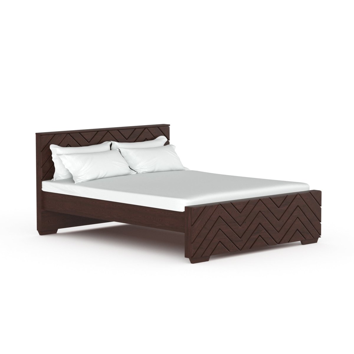 Solidwood Zigzag Series Bed - Sekar Lifestyle