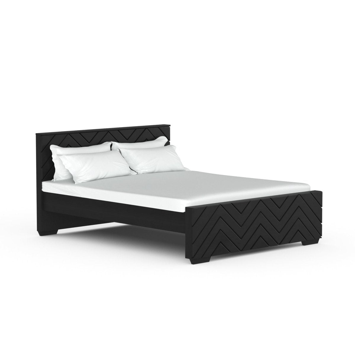 Solidwood Zigzag Series Bed - Sekar Lifestyle