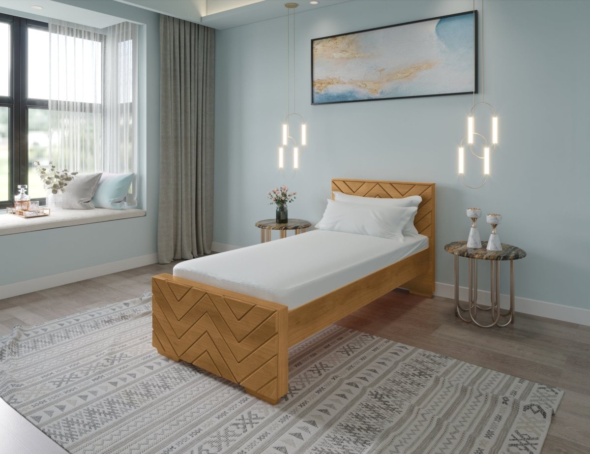 Solidwood Zigzag Series Bed - Sekar Lifestyle