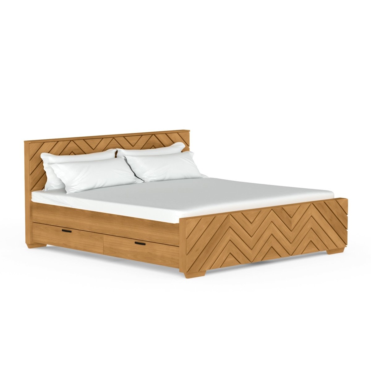 Solidwood Zigzag Series Bed - Sekar Lifestyle